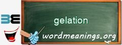 WordMeaning blackboard for gelation